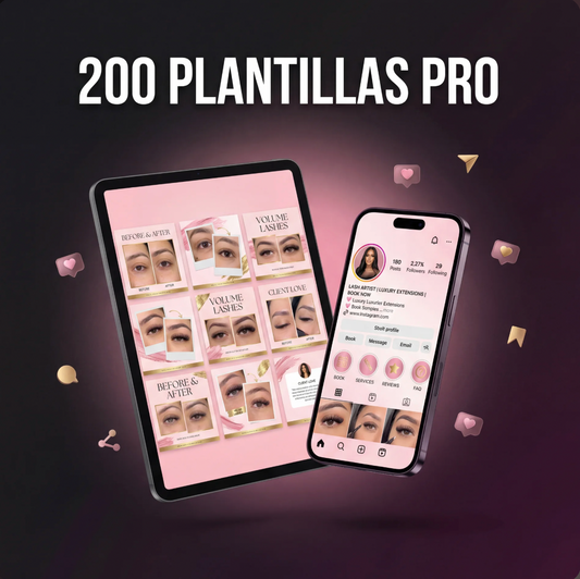 Kit PRO de Contenido: 200 Plantillas Editables para Lashistas